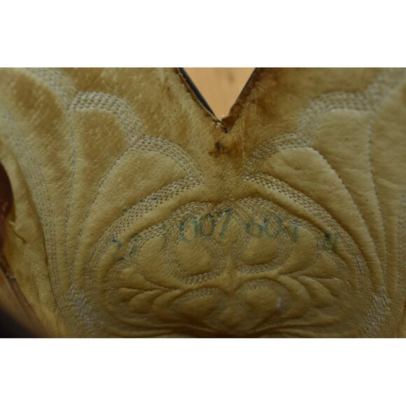 El Besserro Men's Cowboy Boots Size US 8 Mex 27 Brown Pointed Toe -Flaws- - Picture 13 of 15